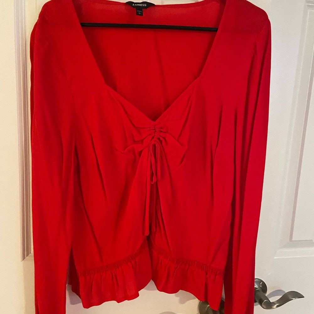 Express peplum blouse. Red. Size M